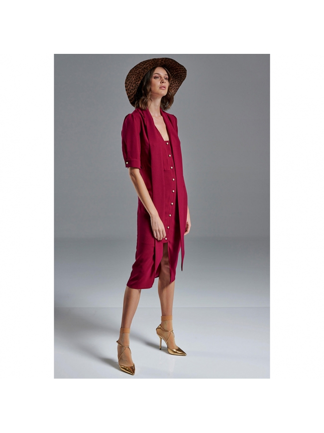Chicard magenta midi dress