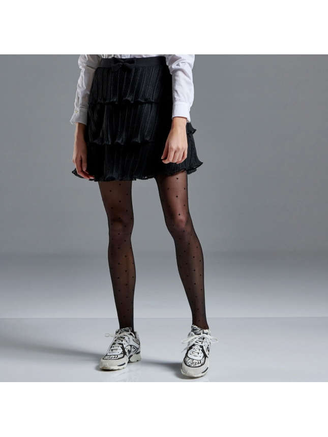 Chicard polka dot tulle black skirt