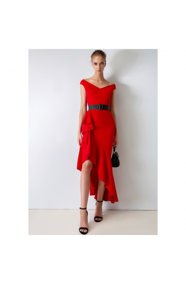 Allure Evening asymmetrical red dress