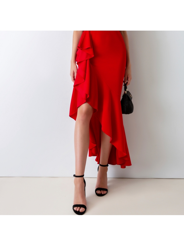 Allure Evening asymmetrical red dress