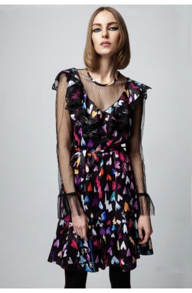 Dress with hearts print 