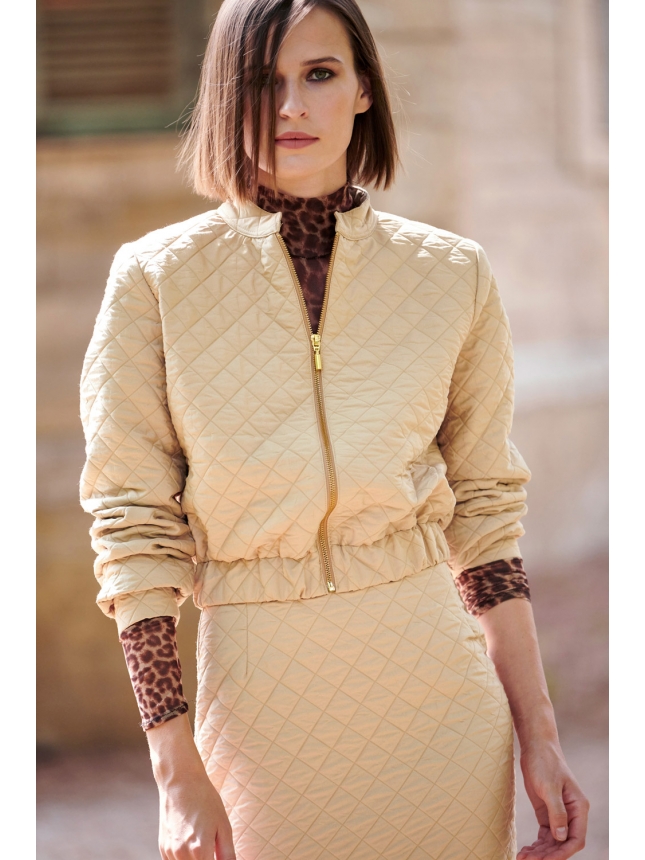Beige bomber jacket 