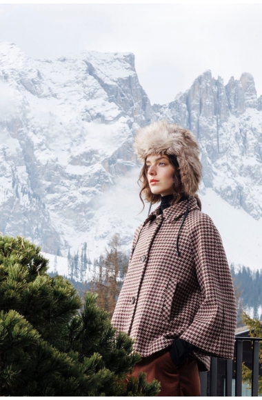 Diana Gallesi houndstooth coat 