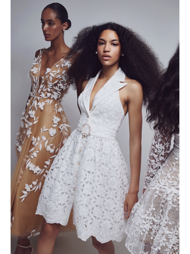 Allure white dress with open back