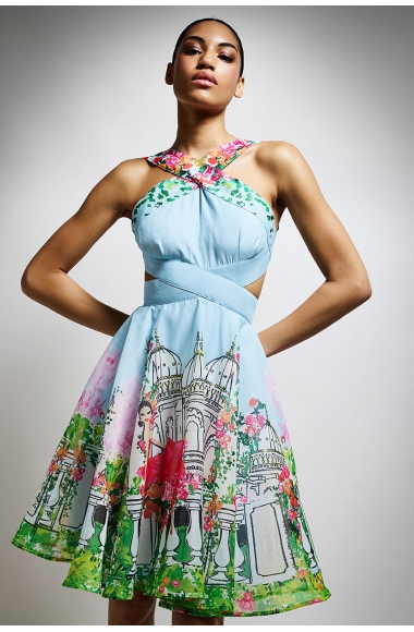 Twins Fantasy short dress with cut out