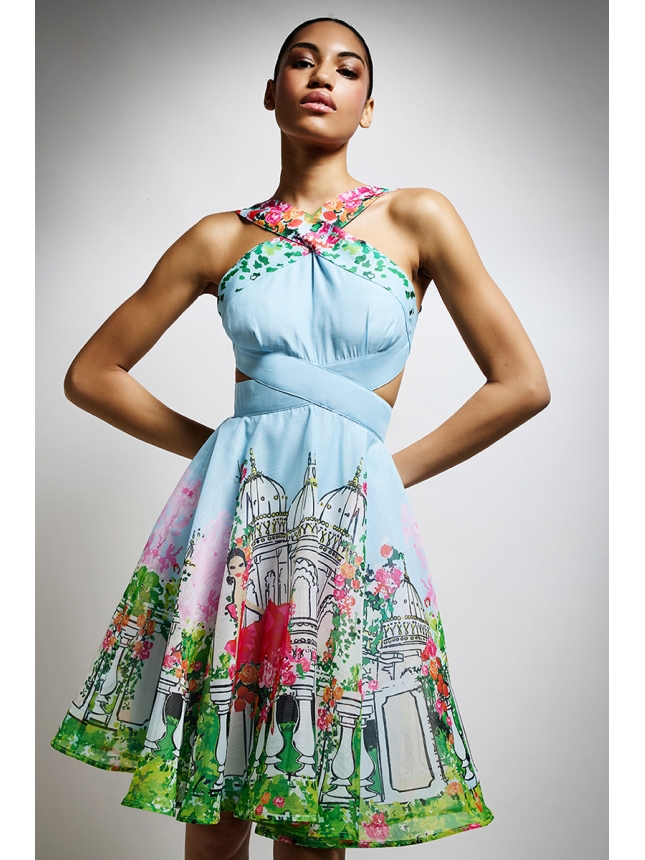 Twins Fantasy short dress with cut out