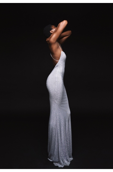 Allure Evening maxi dress with crystals
