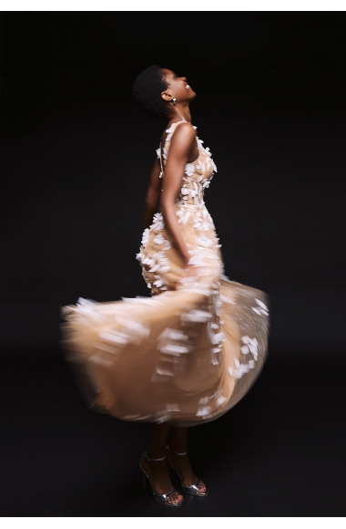 Allure Evening dress with 3D flowers