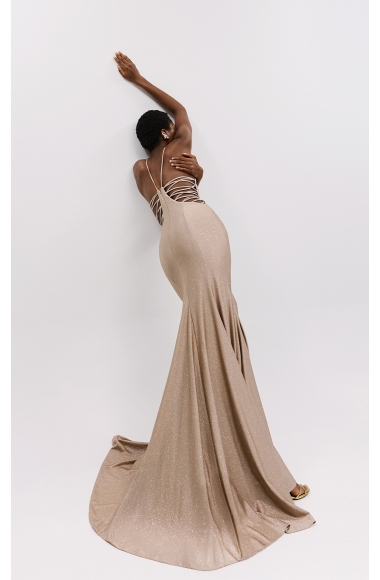 Allure Evening golden maxi dress
