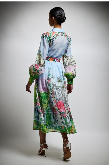 Twins Fantasy print dress with sleeves