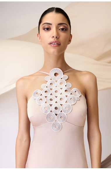 Maestri Haute Couture nude-pink dress