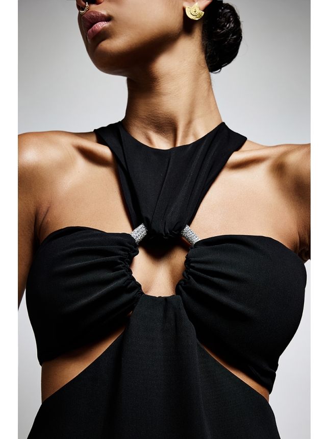 Twins Fantasy black dress with cut outs