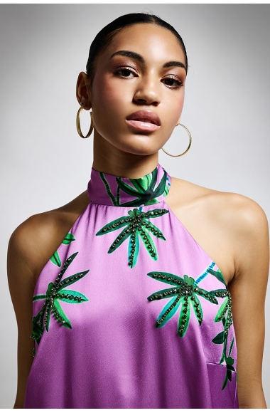 Twins Fantasy tropical print maxi dress
