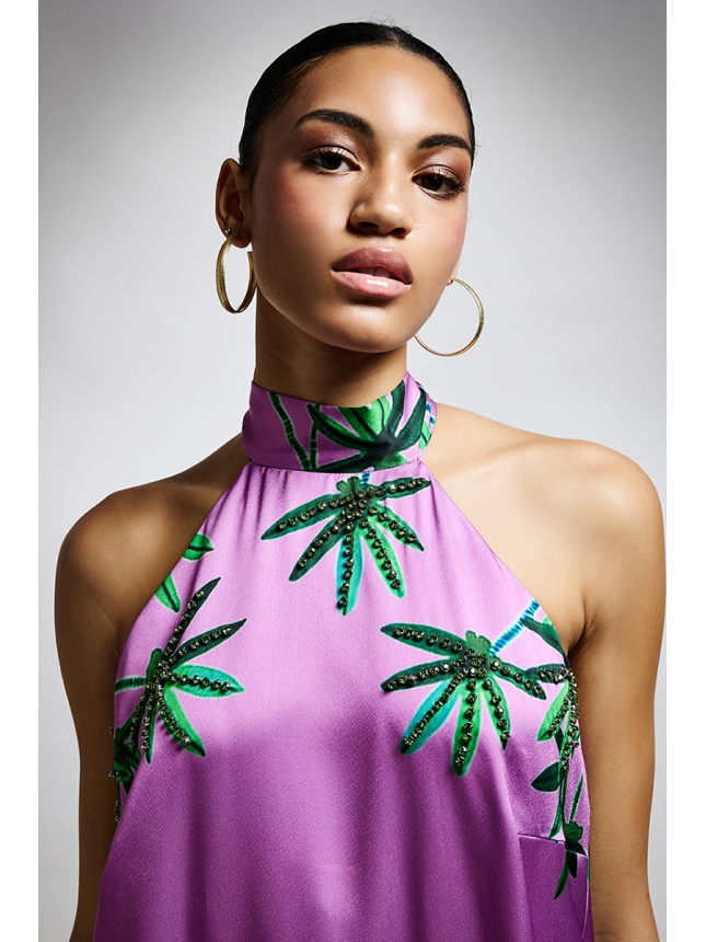 Twins Fantasy tropical print maxi dress