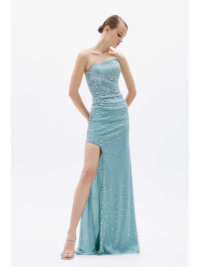 Allure Evenings crystal embellished dress