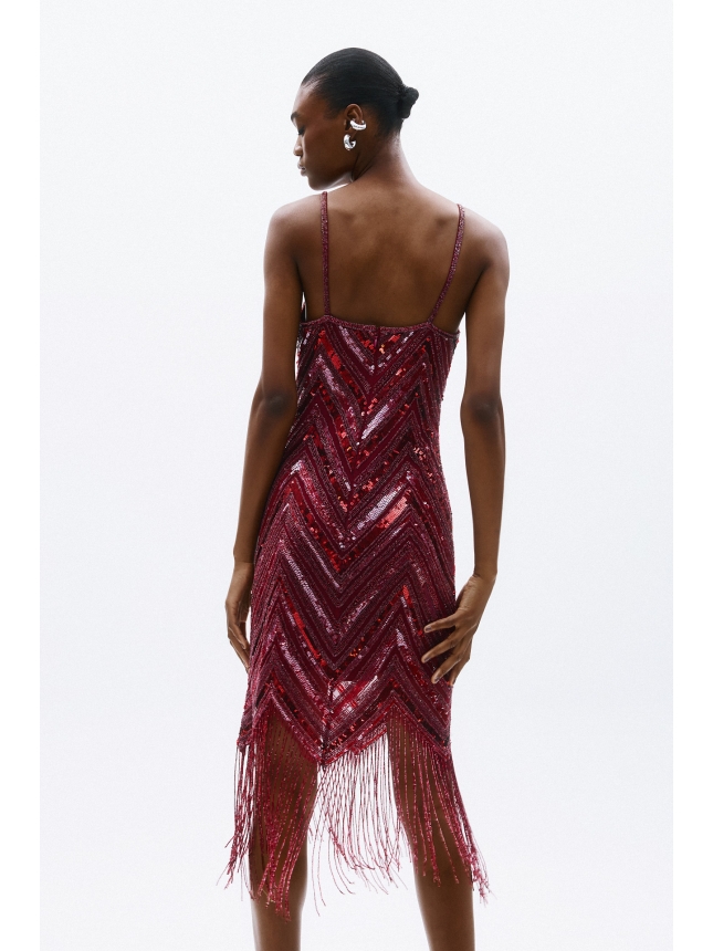 Allure Evenings red embellished dress