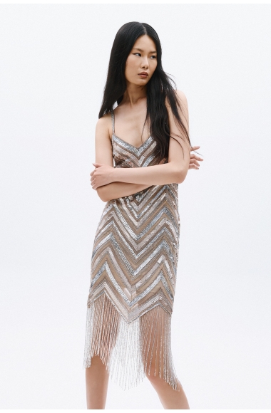 Allure Evenings dress with fringes