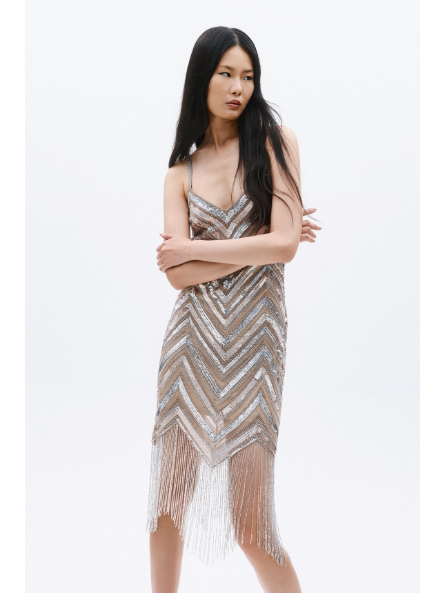Allure Evenings dress with fringes