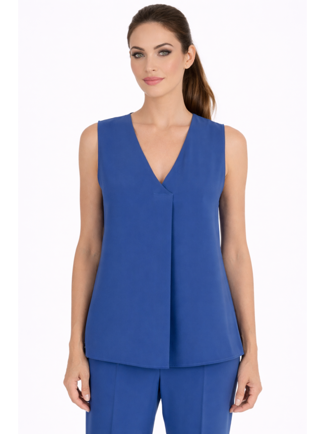 Diana Gallesi blue sleeveless top