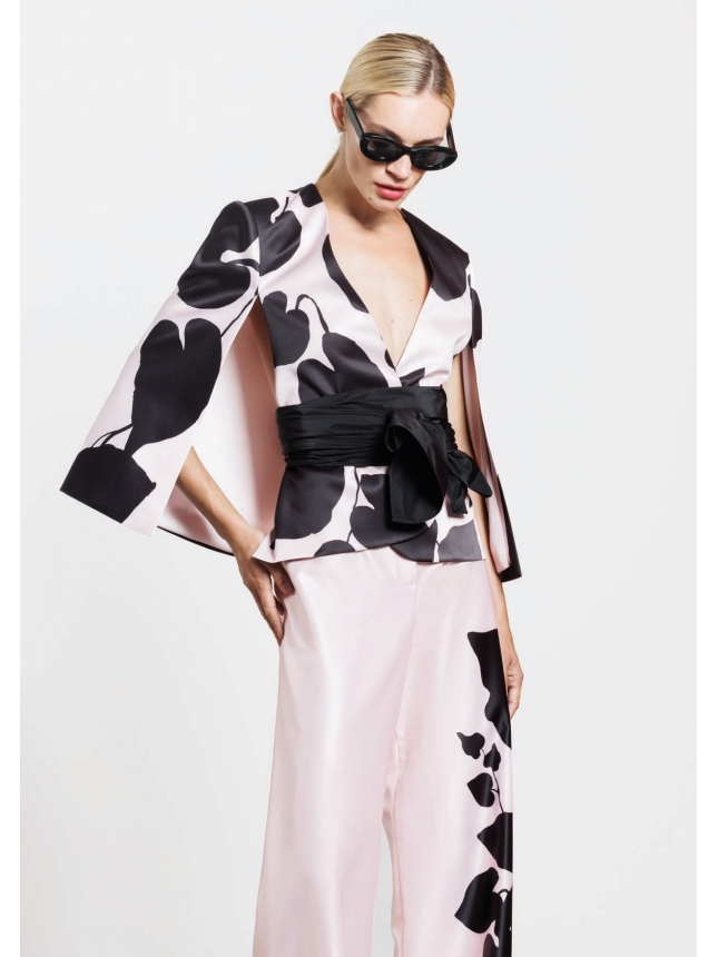 Diana Gallesi Pink and black jacket