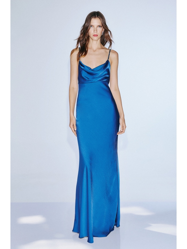 Twins Fantasy blue dress with open back