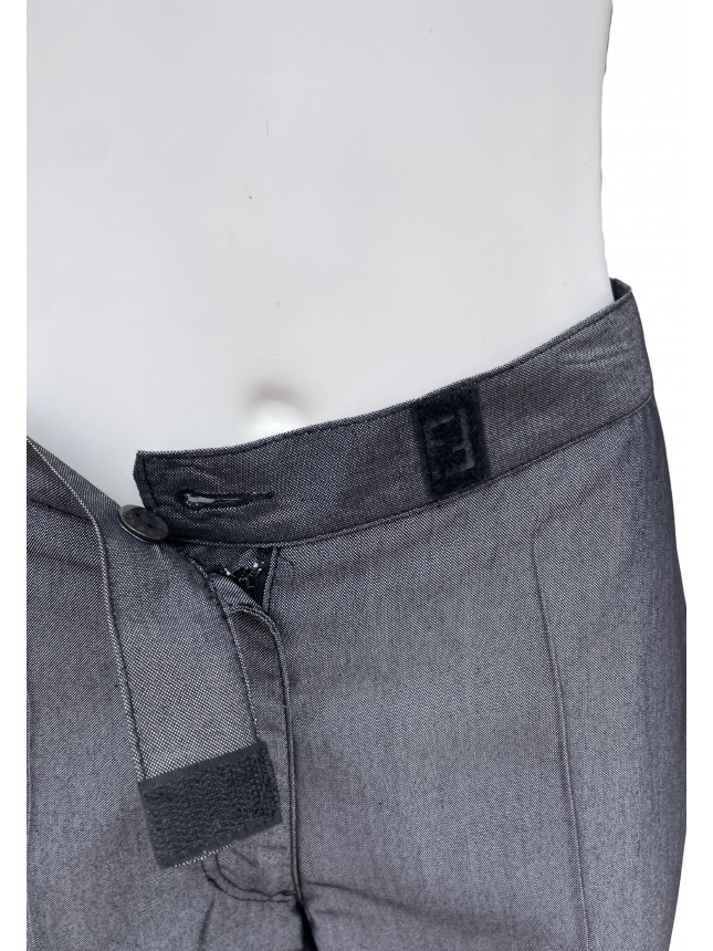 Fendi metallic gray trousers 