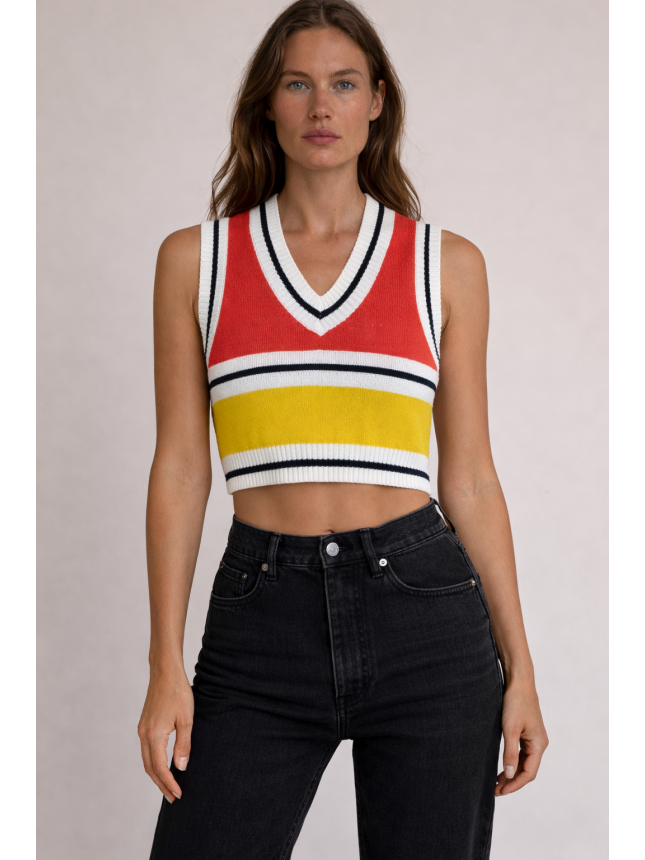 Moschino Jeans knitted cropped top