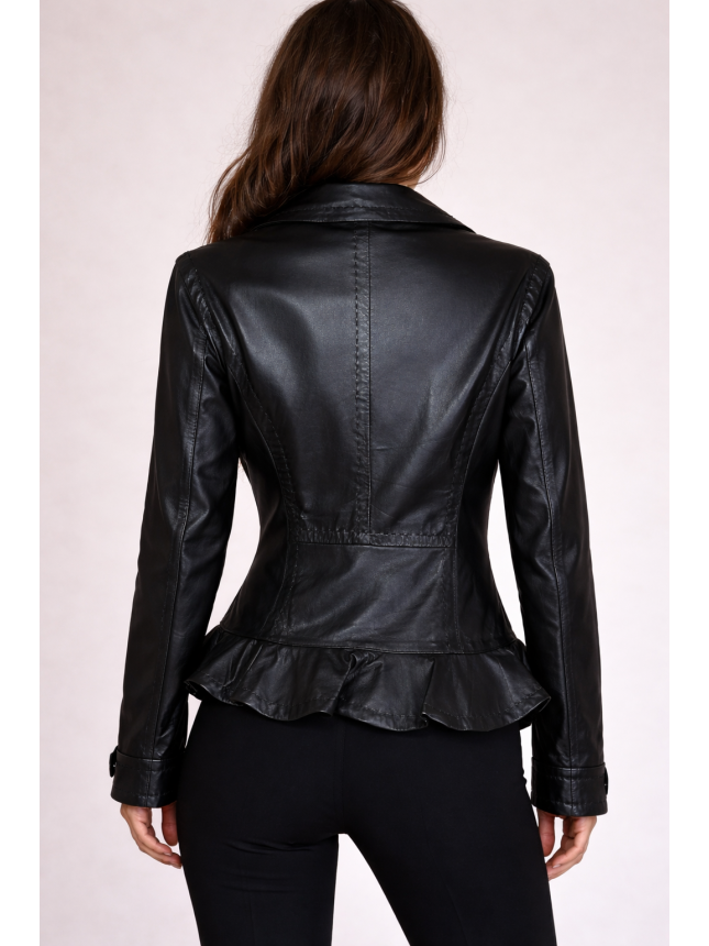Roccobarocco black leather jacket