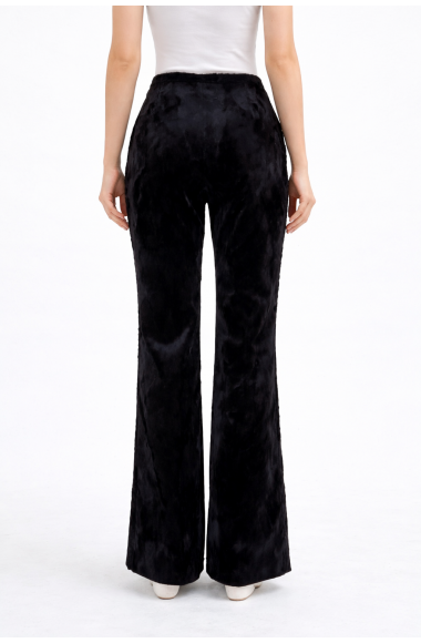 D&G Dolce&Gabbana black furry trousers