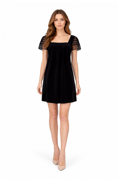 D&G Dolce&Gabbana black velvet mini dress