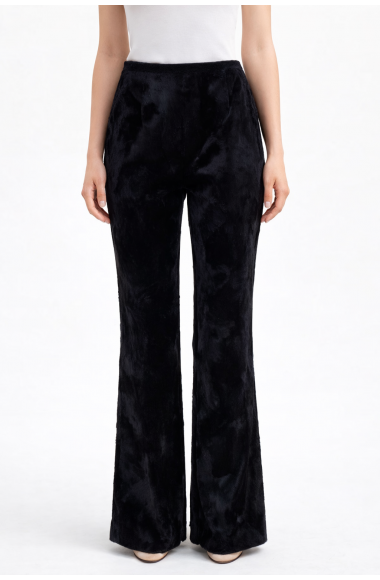 D&G Dolce&Gabbana black furry trousers