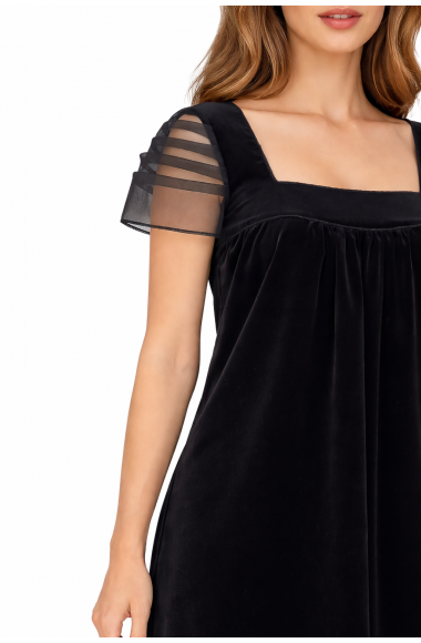 D&G Dolce&Gabbana black velvet mini dress