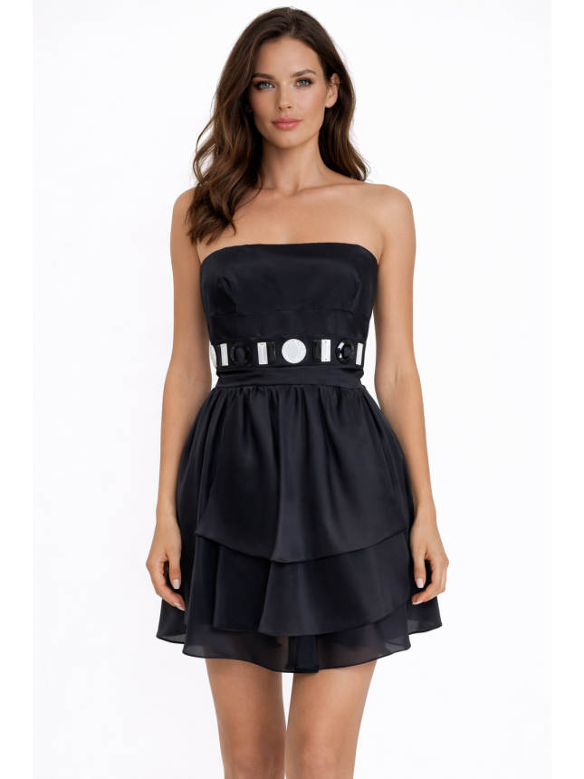 Enrico Coveri black mini dress