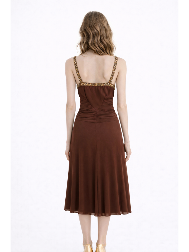 Julien Macdonald brown midi dress