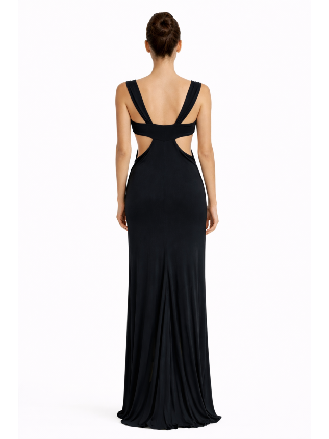 Julien Macdonald black gown with cutouts