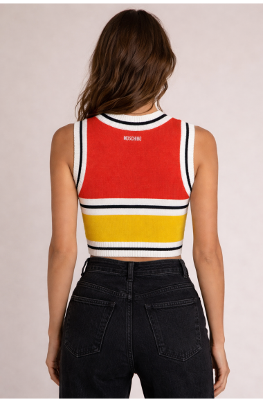 Moschino Jeans knitted cropped top