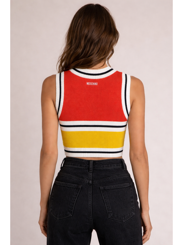 Moschino Jeans knitted cropped top