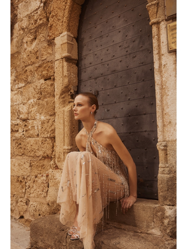 Allure Evenings embellished maxi dress