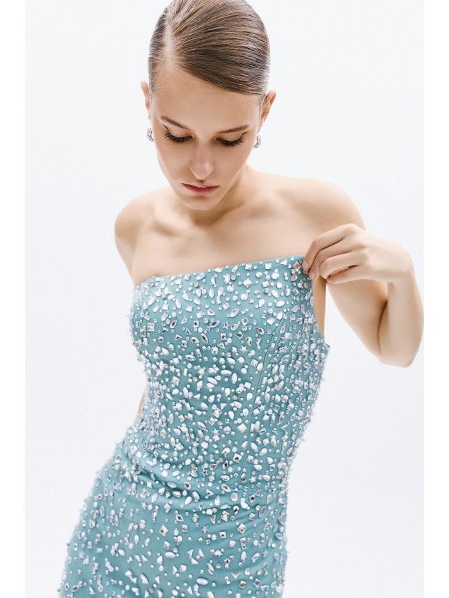 Allure Evenings crystal embellished dress