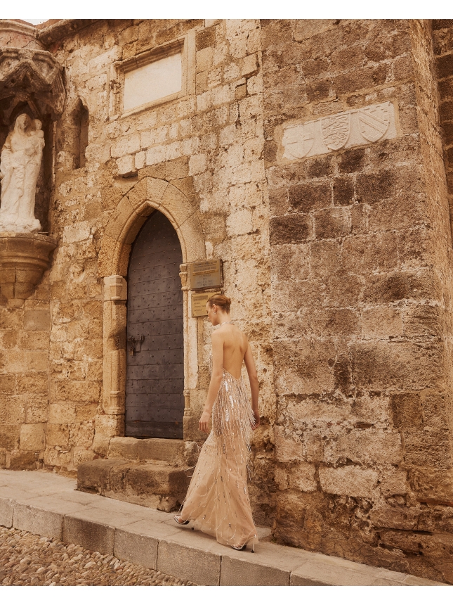 Allure Evenings embellished maxi dress