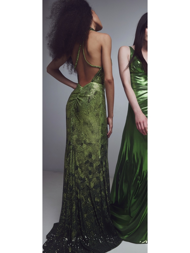 Allure Evenings green sequins dress