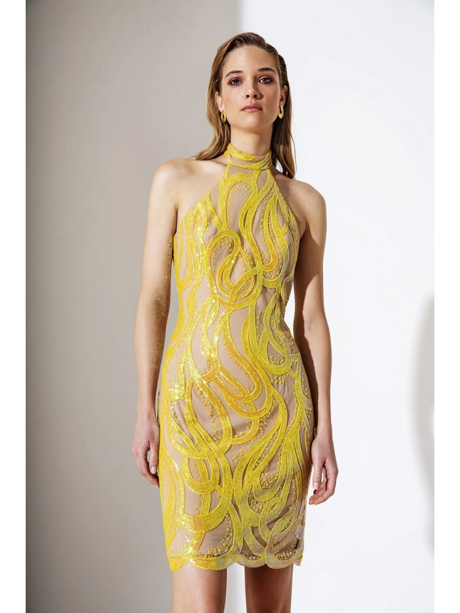 Allure Evening Mini-to-Maxi Gown with Detachable Train