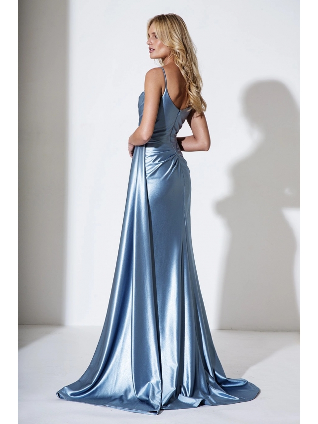 Allure silver-blue dress with crystal detail