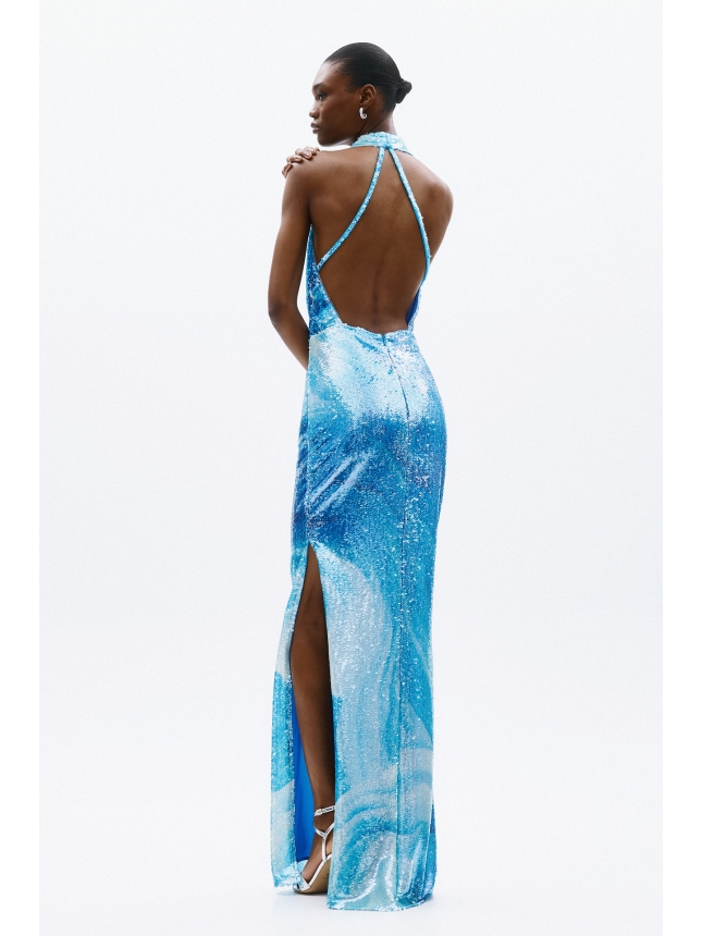 Allure Evening maxi dress with sequins