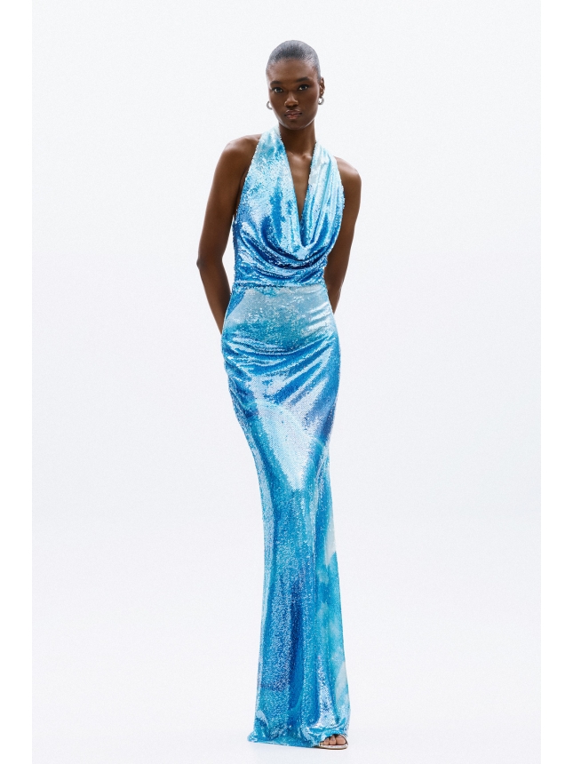 Allure Evening maxi dress with sequins