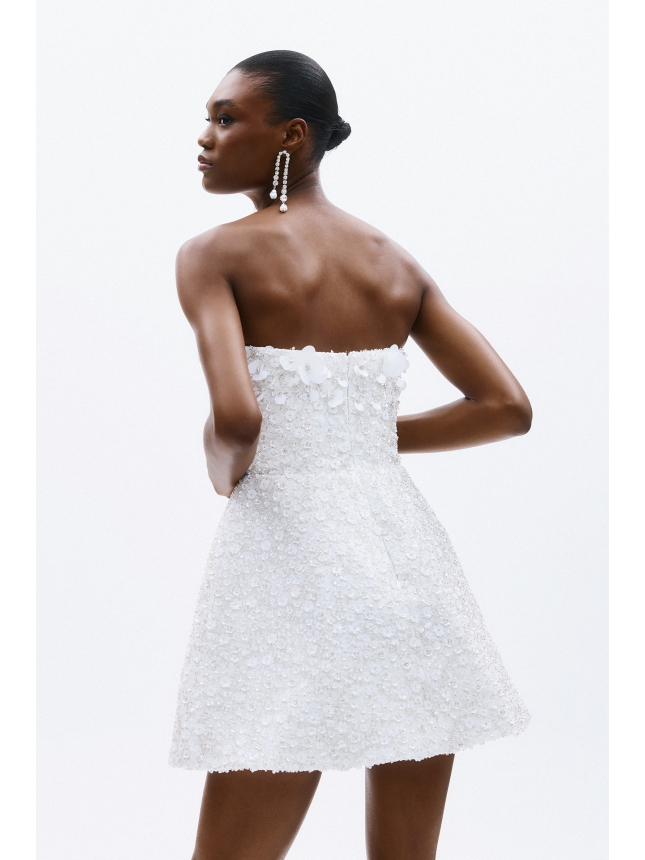 Allure Evenings white strapless mini dress