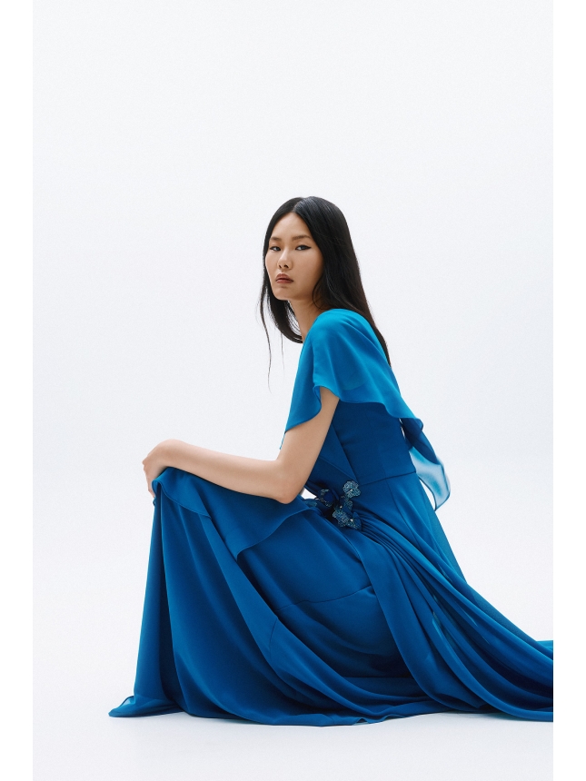 Allure Evening petrol blue dress