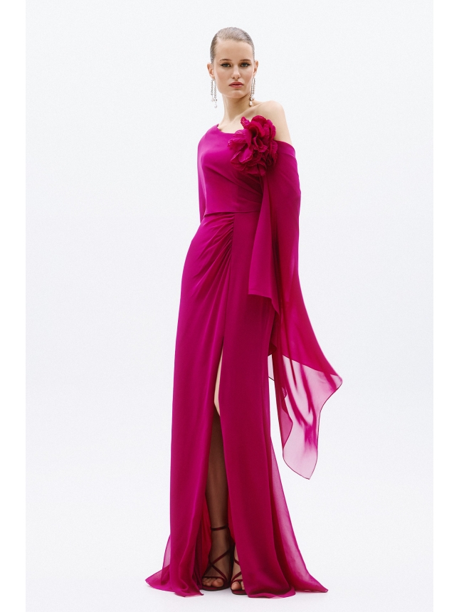 Allure Evenings Magenda maxi dress