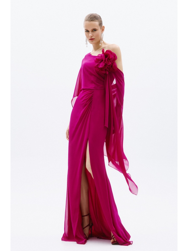 Allure Evenings Magenda maxi dress