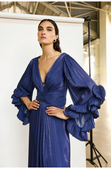 Maestri Haute Couture blue dress